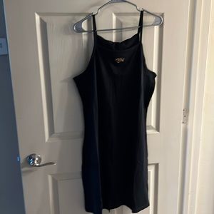Nike Sportswear Body-Con Dress Black w Metallic Gold XL